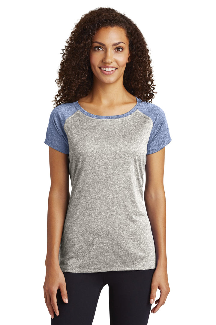 Sport-Tek ¨ Ladies Heather-On-Heather Contender ™ Scoop Neck Tee. LST362
