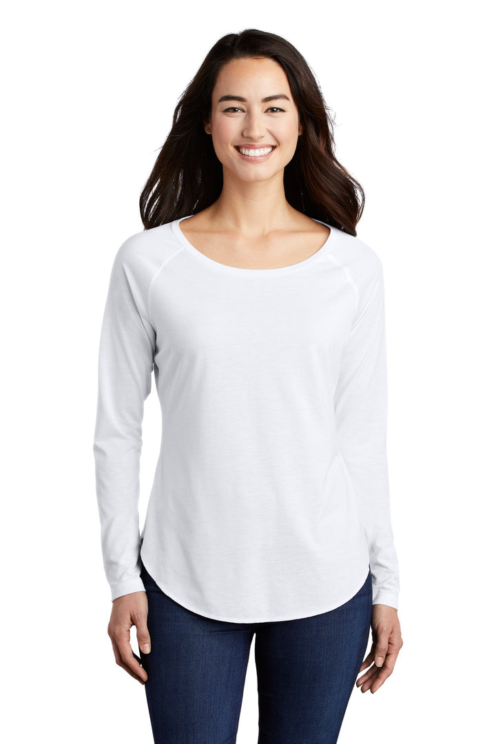 Sport-Tek ¨ Ladies PosiCharge ¨ Long Sleeve Tri-Blend Wicking Scoop Neck Raglan Tee LST400LS