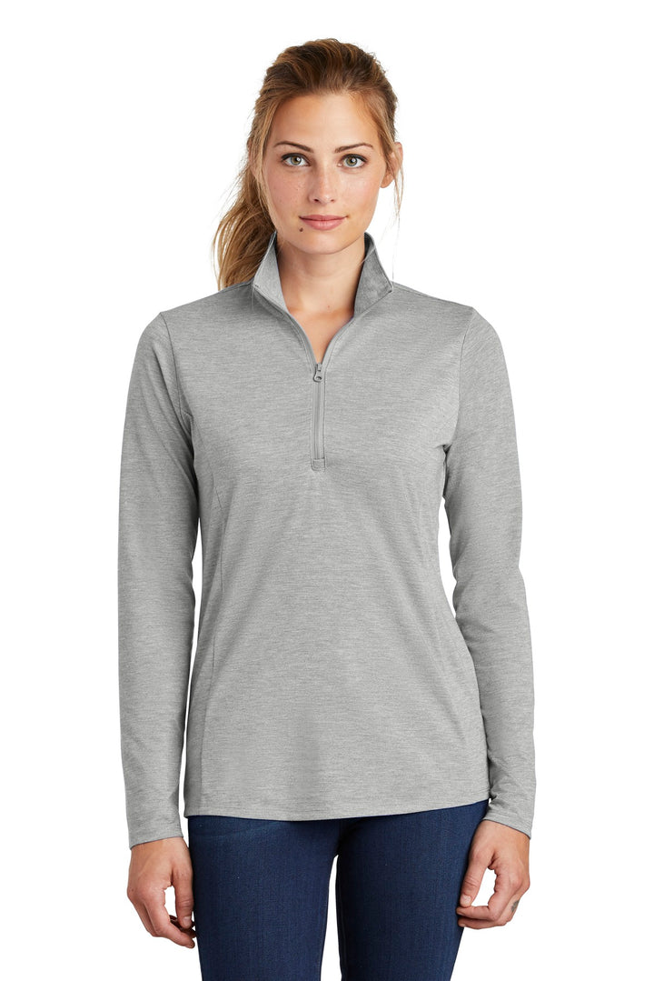 Sport-Tek ¨ Ladies PosiCharge ¨ Tri-Blend Wicking 1/4-Zip Pullover. LST407
