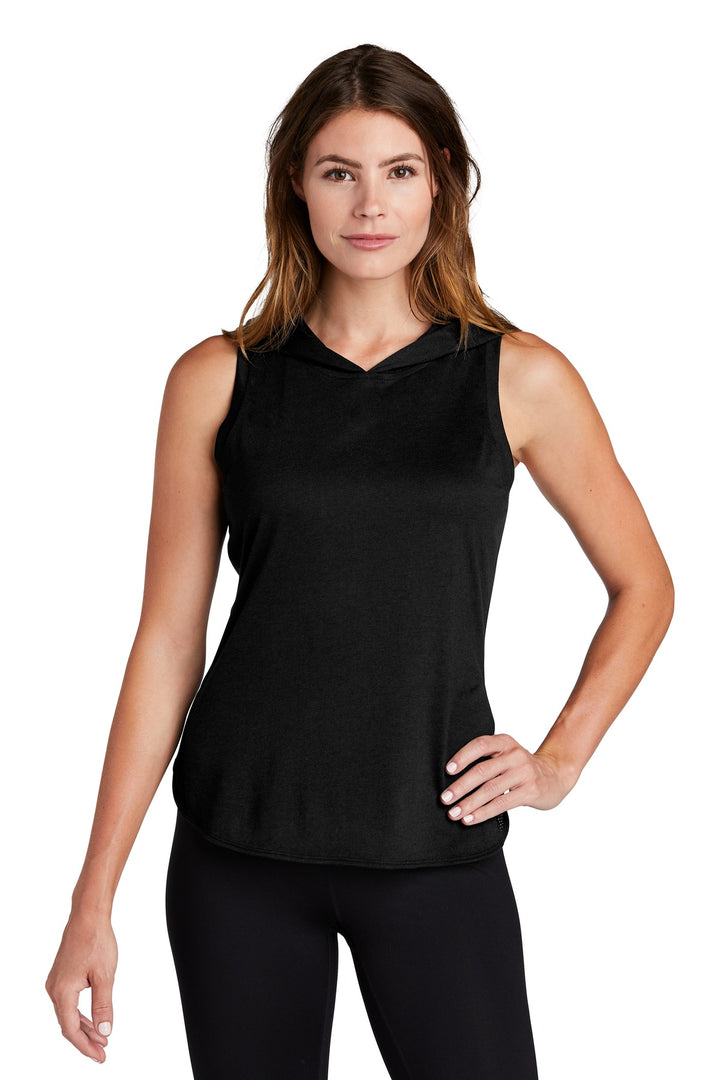 Sport-Tek ¨ Ladies PosiCharge ¨ Tri-Blend Wicking Draft Hoodie Tank. LST410