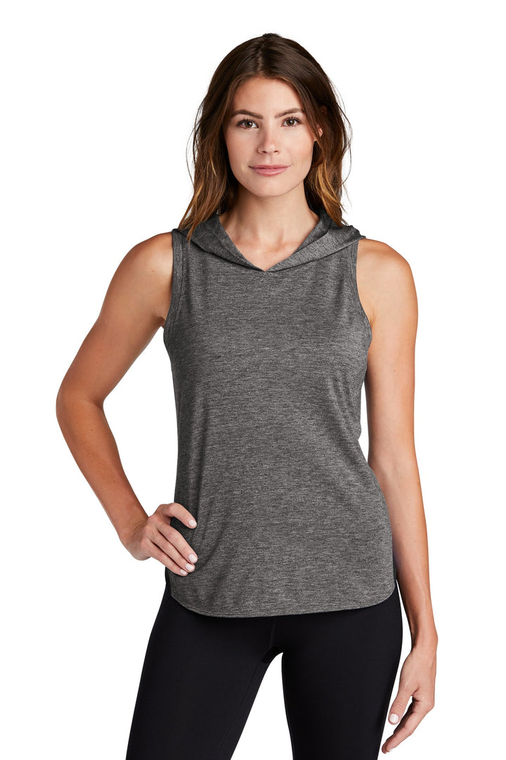 Sport-Tek ¨ Ladies PosiCharge ¨ Tri-Blend Wicking Draft Hoodie Tank. LST410