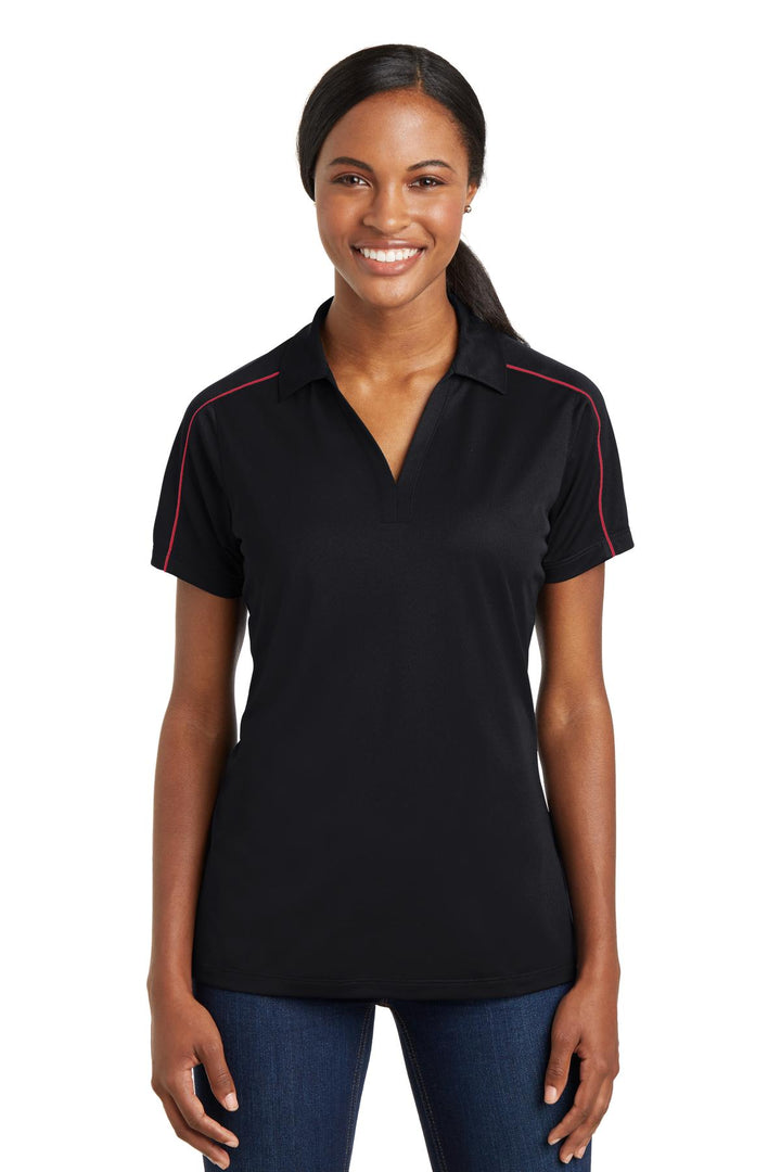 Sport-Tek¨ Ladies Micropique Sport-Wick¨ Piped Polo. LST653
