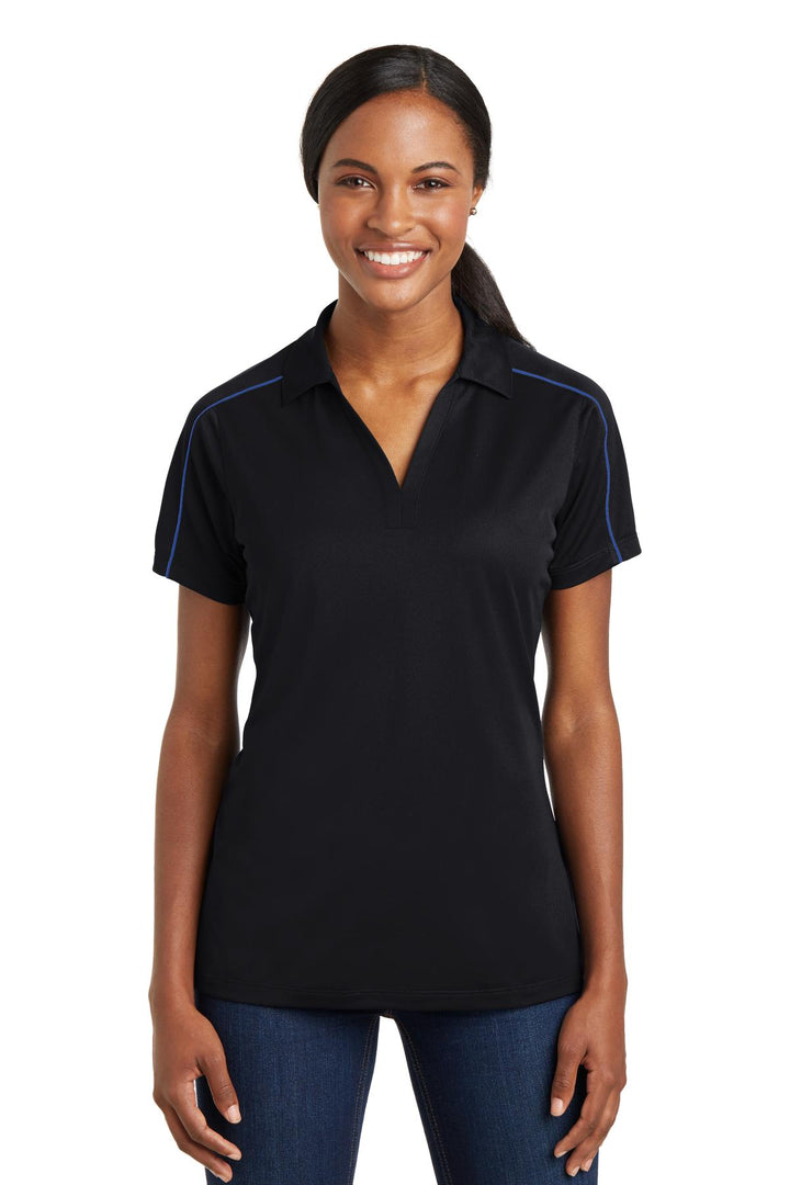 Sport-Tek¨ Ladies Micropique Sport-Wick¨ Piped Polo. LST653