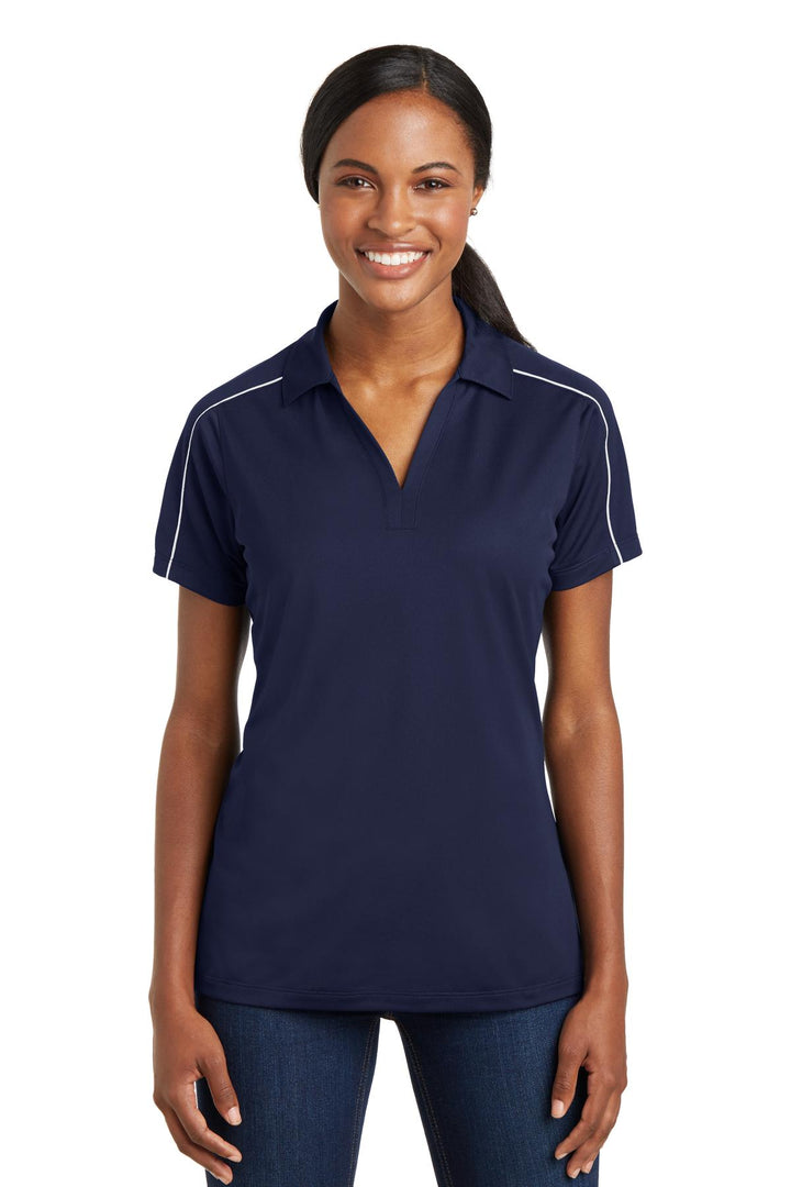 Sport-Tek¨ Ladies Micropique Sport-Wick¨ Piped Polo. LST653