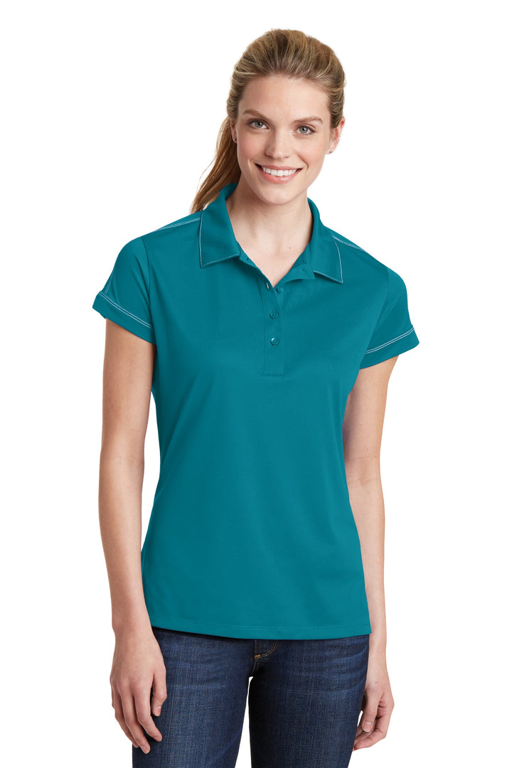 Sport-Tek¨ Ladies Contrast Stitch Micropique Sport-Wick¨ Polo. LST659