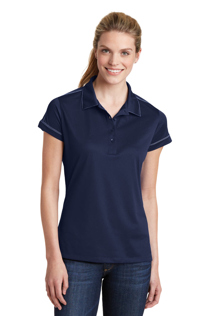 Sport-Tek¨ Ladies Contrast Stitch Micropique Sport-Wick¨ Polo. LST659