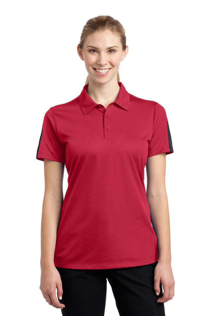 Sport-Tek¨ Ladies PosiCharge¨ Active Textured Colorblock Polo. LST695