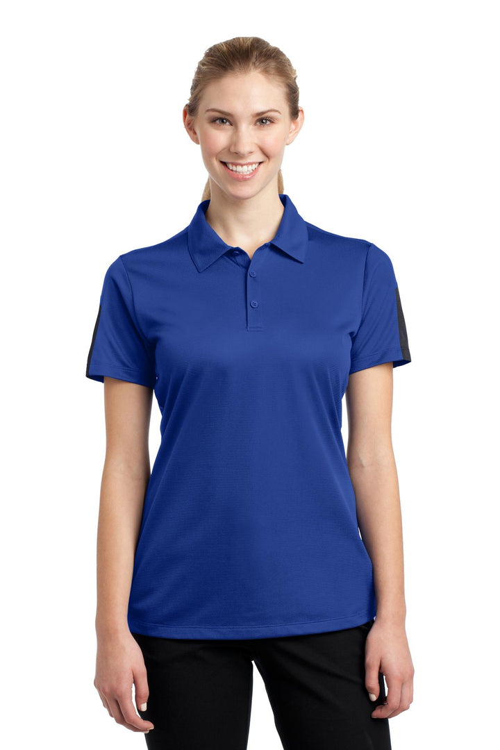 Sport-Tek¨ Ladies PosiCharge¨ Active Textured Colorblock Polo. LST695