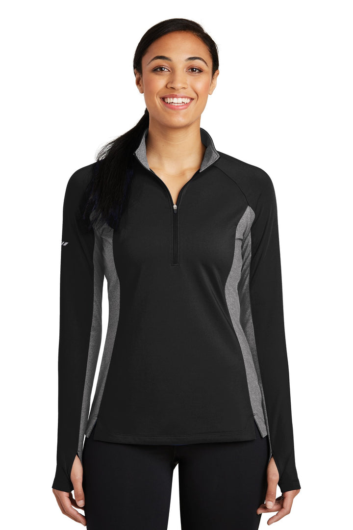 Sport-Tek¨ Ladies Sport-Wick¨ Stretch Contrast 1/4-Zip Pullover. LST854