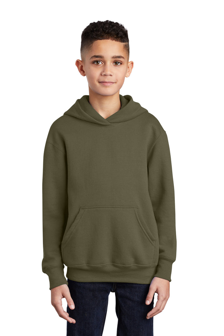 Port & Company¨ - Youth Core Fleece Pullover Hooded Sweatshirt.  PC90YH
