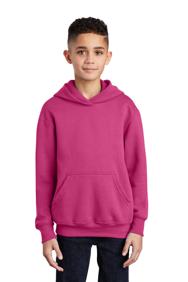 Port & Company¨ - Youth Core Fleece Pullover Hooded Sweatshirt.  PC90YH