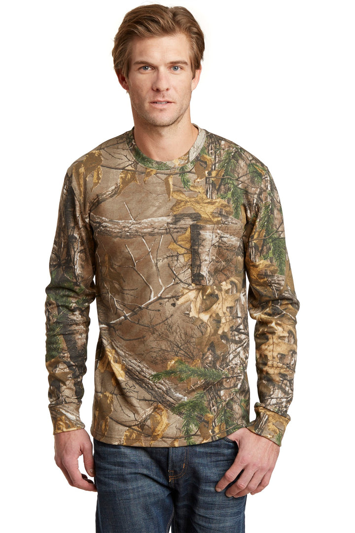 Russell Outdoors&#8482; Realtree¨ Long Sleeve Explorer 100% Cotton T-Shirt with Pocket. S020R
