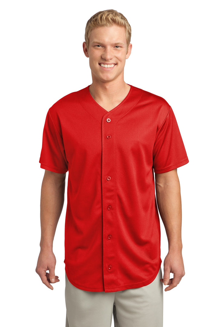 Sport-Tek¨ PosiCharge¨ Tough Mesh Full-Button Jersey. ST220