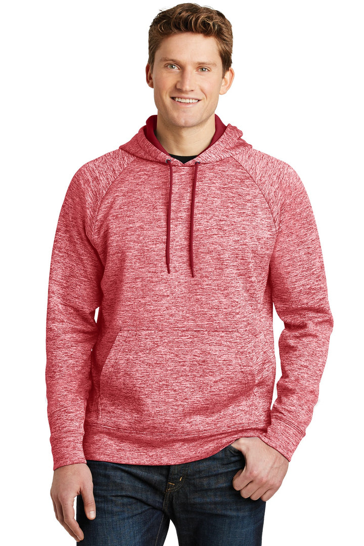 Sport-Tek¨ PosiCharge¨ Electric Heather Fleece Hooded Pullover. ST225