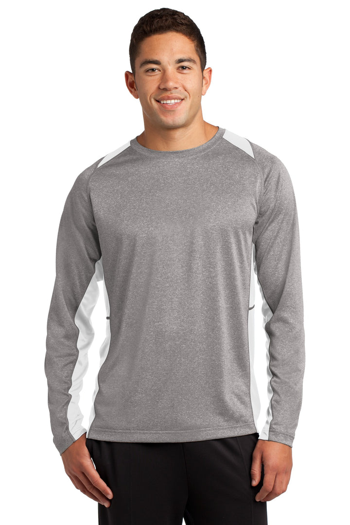 Sport-Tek¨ Long Sleeve Heather Colorblock Contender™ Tee. ST361LS