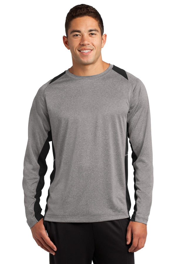 Sport-Tek¨ Long Sleeve Heather Colorblock Contender™ Tee. ST361LS