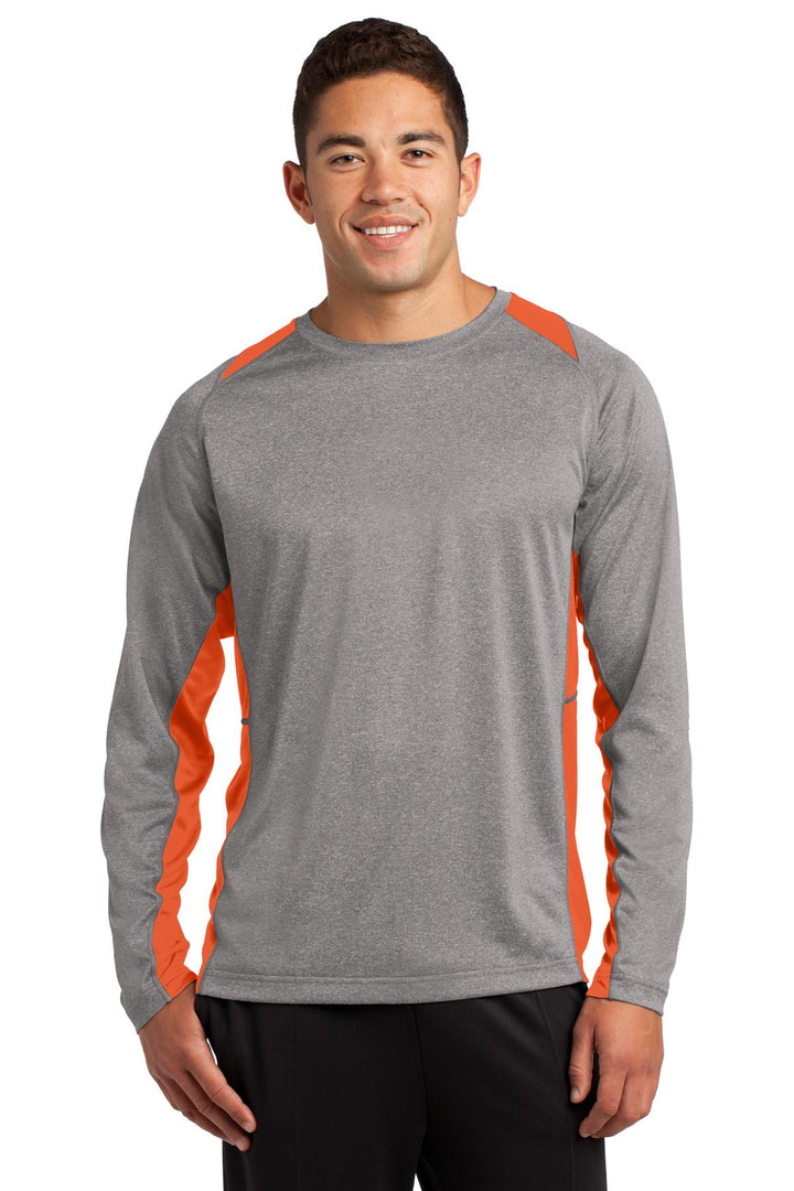 Sport-Tek¨ Long Sleeve Heather Colorblock Contender™ Tee. ST361LS