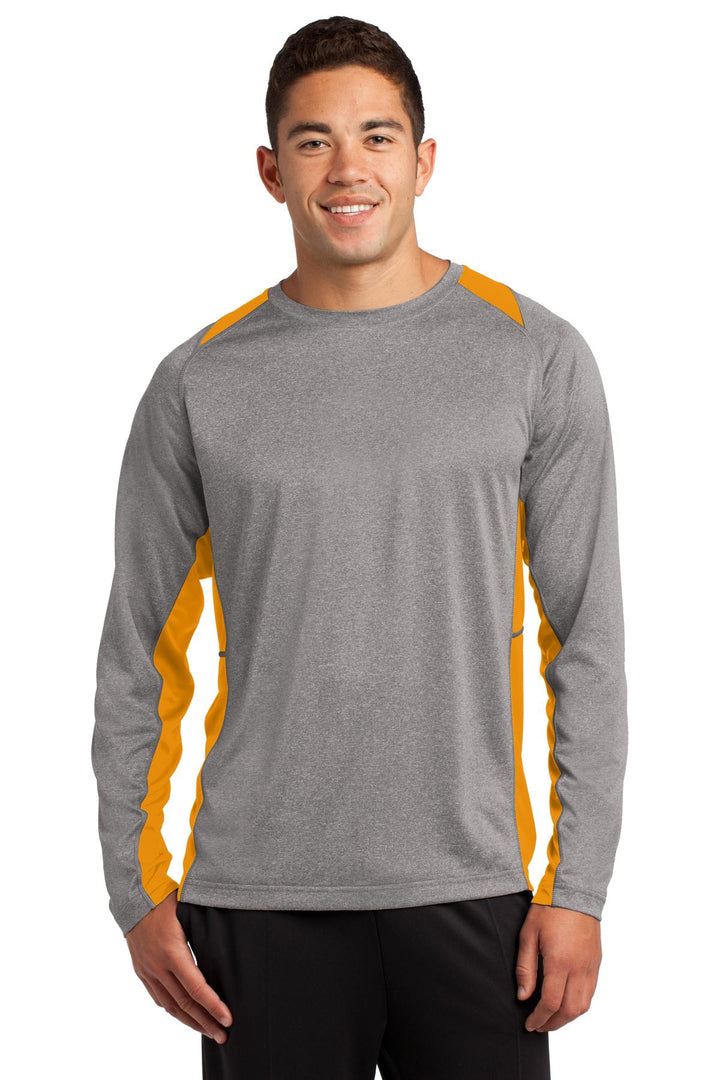 Sport-Tek¨ Long Sleeve Heather Colorblock Contender™ Tee. ST361LS