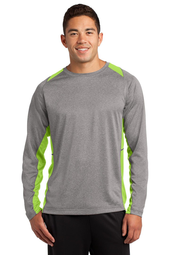Sport-Tek¨ Long Sleeve Heather Colorblock Contender™ Tee. ST361LS