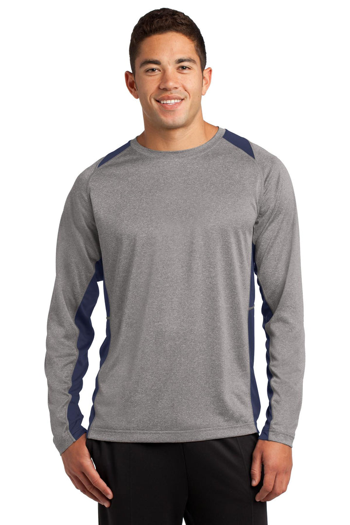 Sport-Tek¨ Long Sleeve Heather Colorblock Contender™ Tee. ST361LS