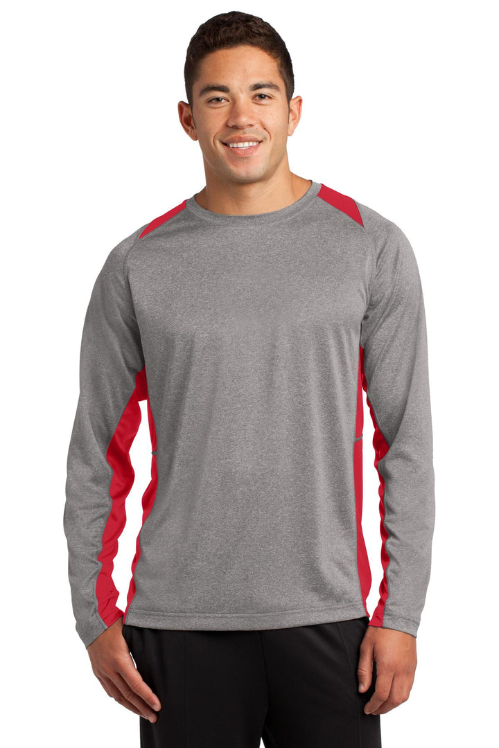 Sport-Tek¨ Long Sleeve Heather Colorblock Contender™ Tee. ST361LS