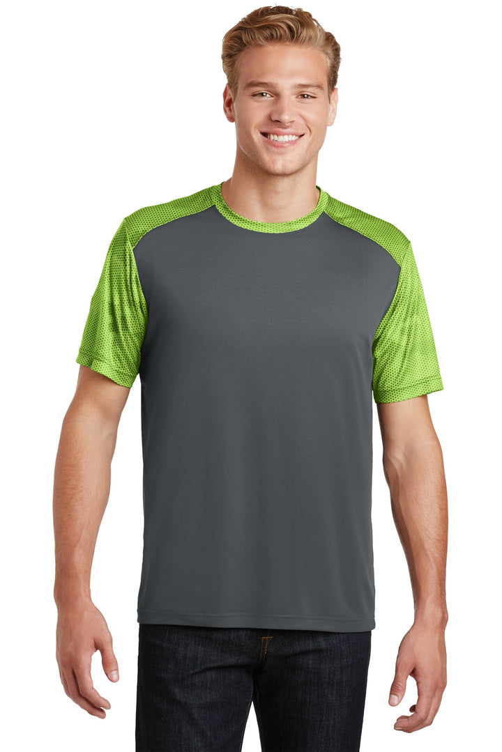 Sport-Tek¨ CamoHex Colorblock Tee. ST371