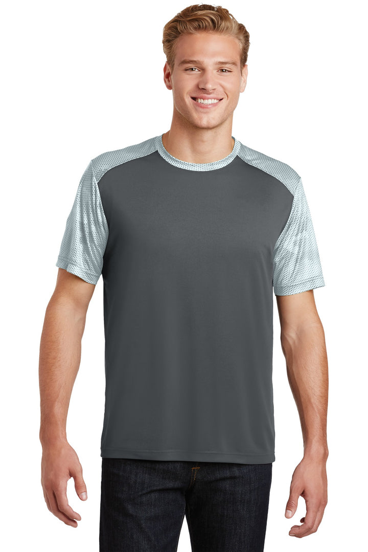 Sport-Tek¨ CamoHex Colorblock Tee. ST371