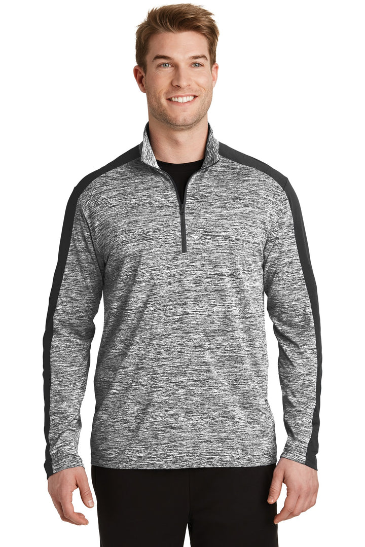 Sport-Tek¨ PosiCharge¨ Electric Heather Colorblock 1/4-Zip Pullover. ST397