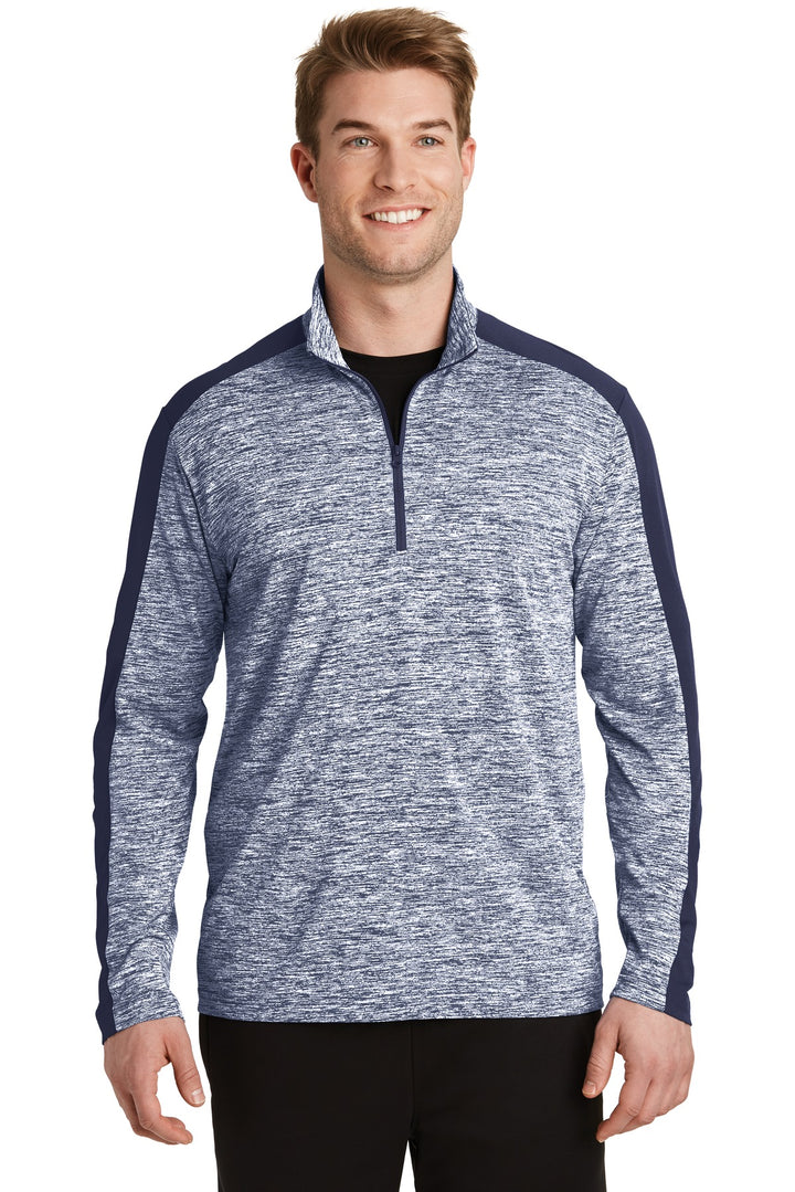 Sport-Tek¨ PosiCharge¨ Electric Heather Colorblock 1/4-Zip Pullover. ST397