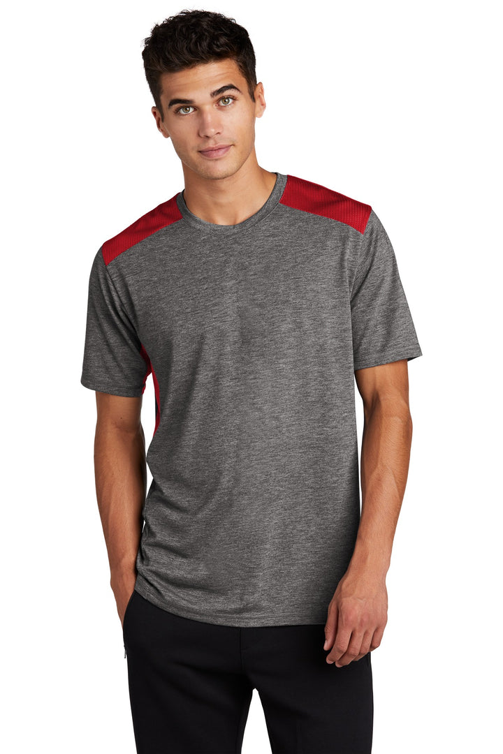 Sport-Tek ¨ PosiCharge ¨ Tri-Blend Wicking Draft Tee. ST410