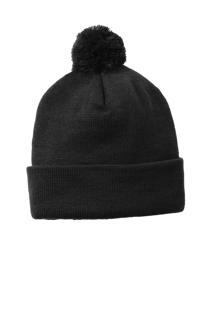 Sport-Tek ¨ Solid Pom Pom Beanie. STC37
