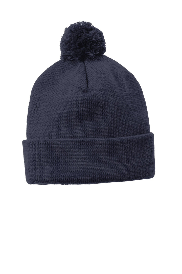 Sport-Tek ¨ Solid Pom Pom Beanie. STC37