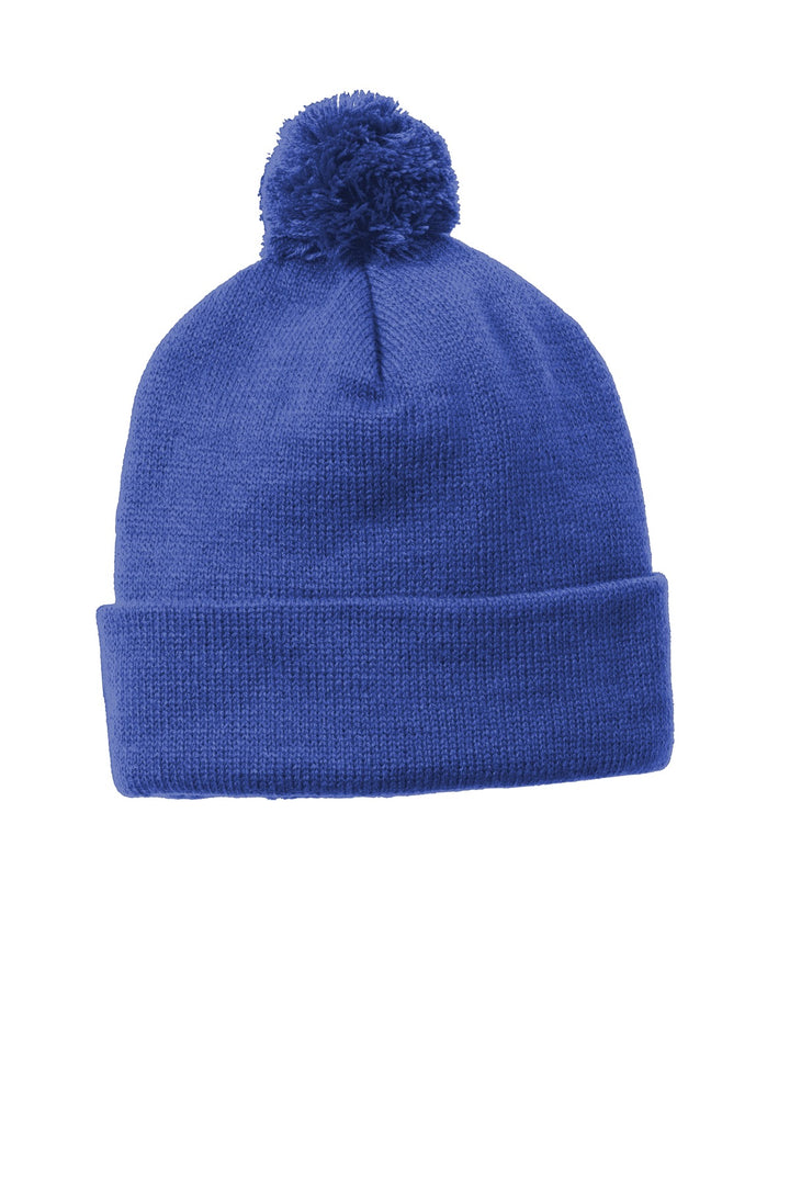 Sport-Tek ¨ Solid Pom Pom Beanie. STC37