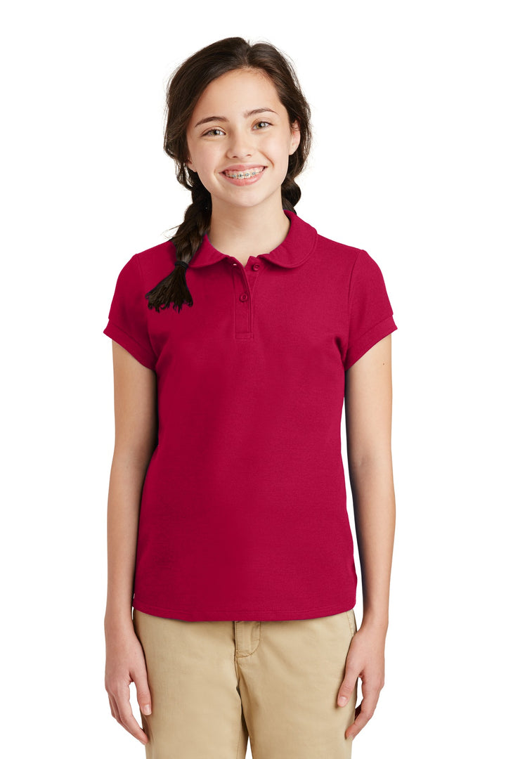 Port Authority¨ Girls Silk Touch™ Peter Pan Collar Polo. YG503