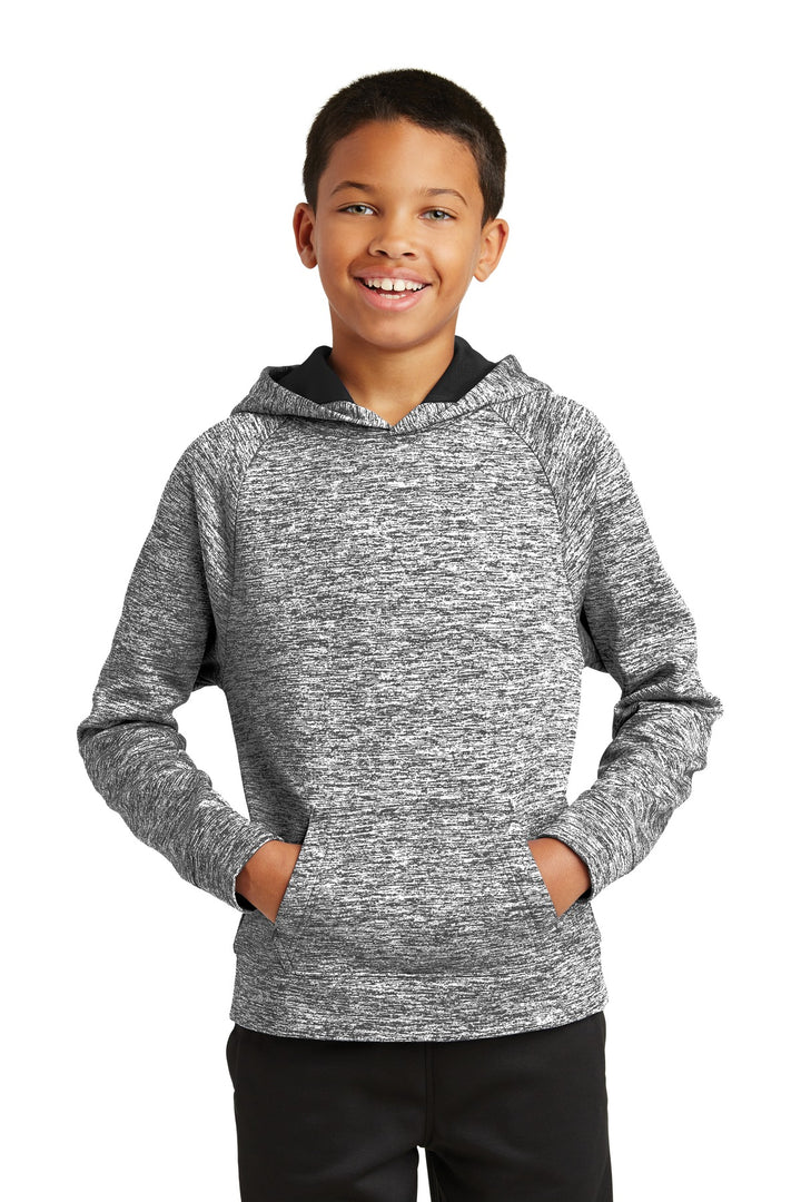 Sport-Tek¨ Youth PosiCharge¨ Electric Heather Fleece Hooded Pullover. YST225