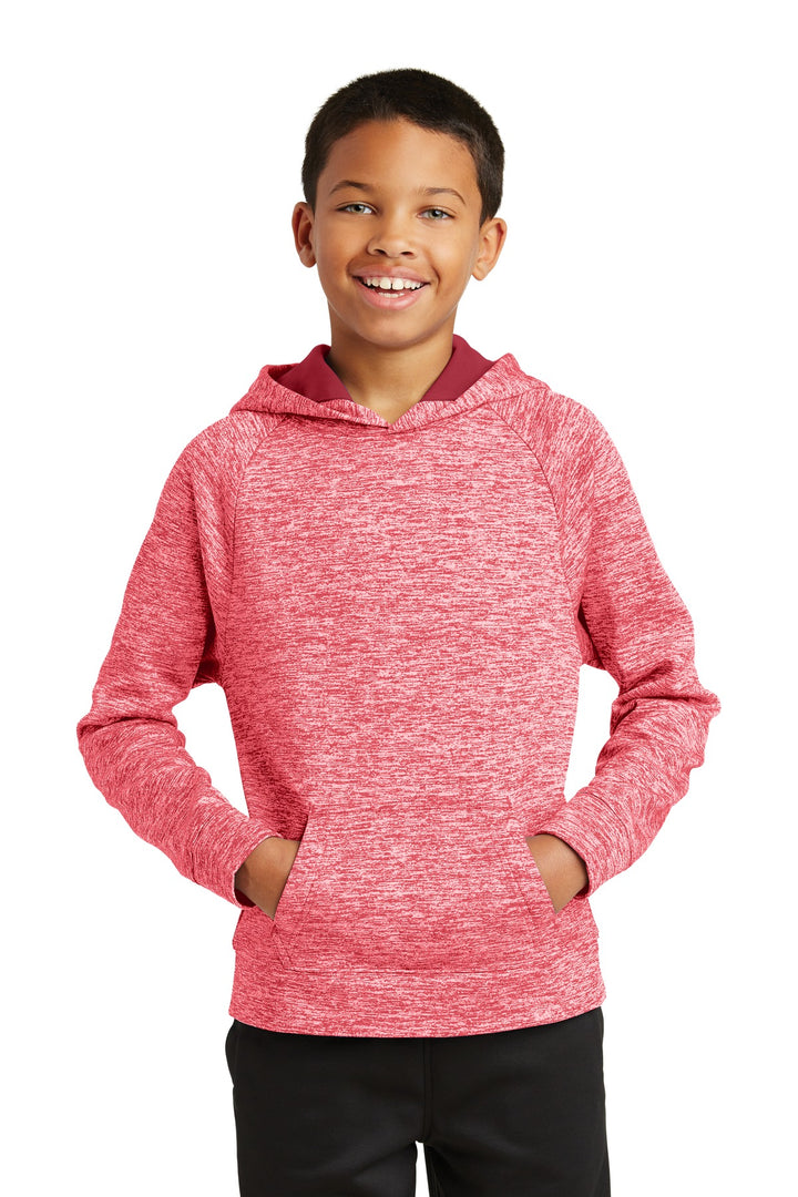 Sport-Tek¨ Youth PosiCharge¨ Electric Heather Fleece Hooded Pullover. YST225