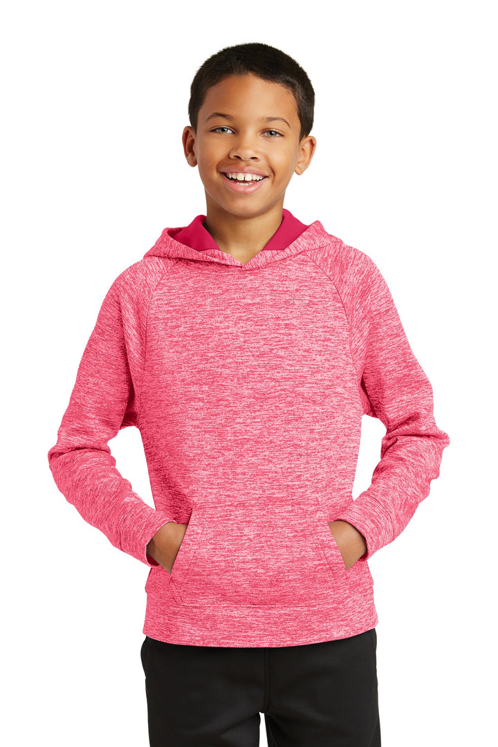 Sport-Tek¨ Youth PosiCharge¨ Electric Heather Fleece Hooded Pullover. YST225