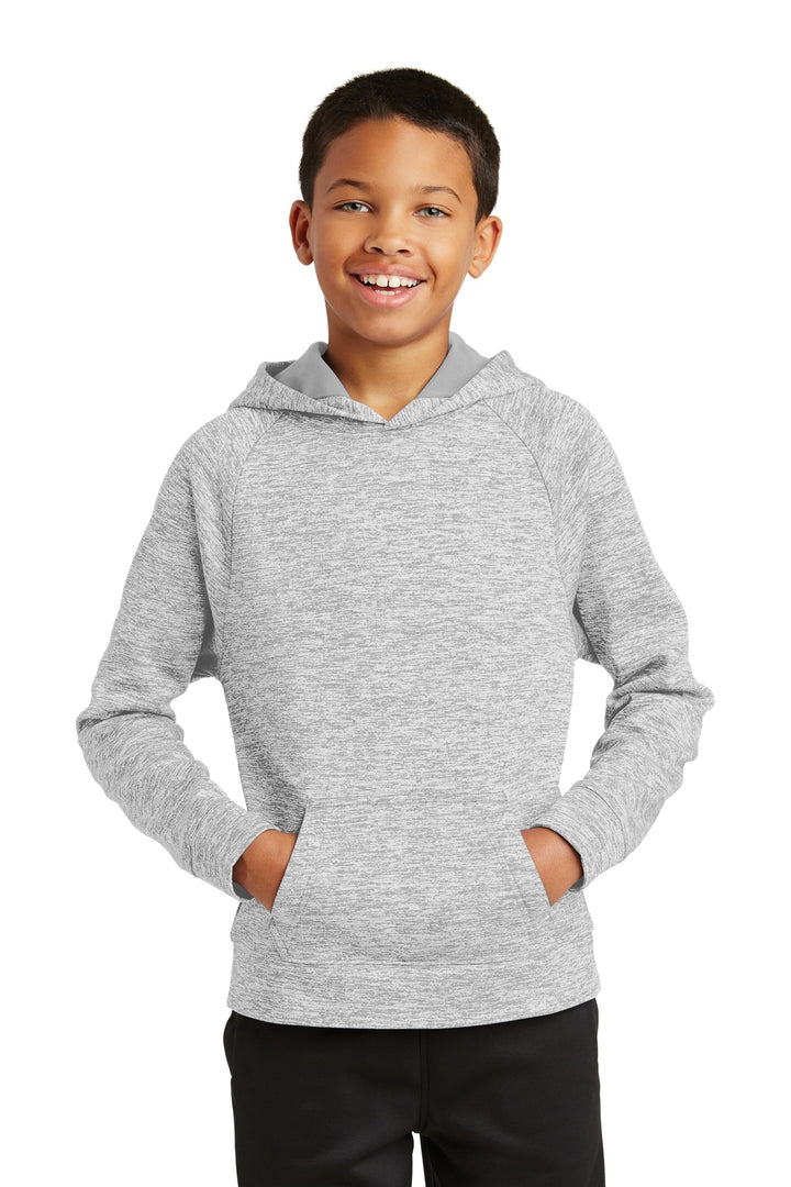Sport-Tek¨ Youth PosiCharge¨ Electric Heather Fleece Hooded Pullover. YST225