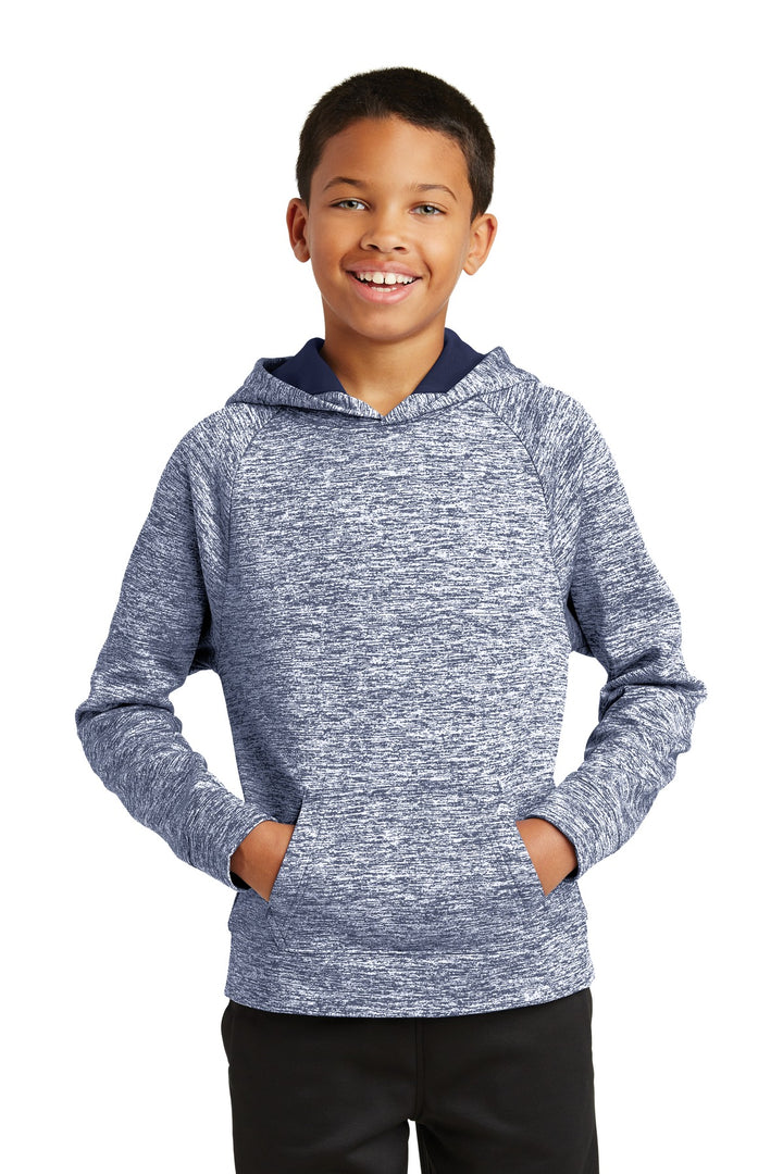 Sport-Tek¨ Youth PosiCharge¨ Electric Heather Fleece Hooded Pullover. YST225