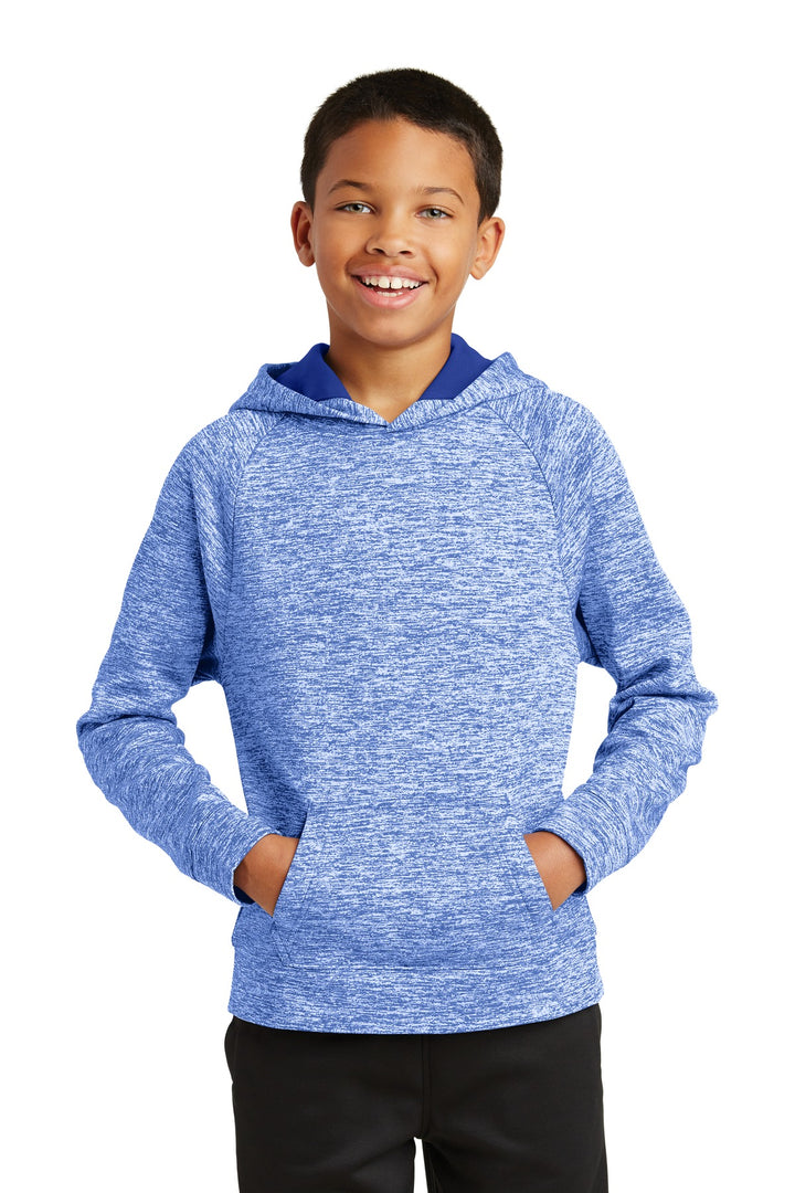 Sport-Tek¨ Youth PosiCharge¨ Electric Heather Fleece Hooded Pullover. YST225