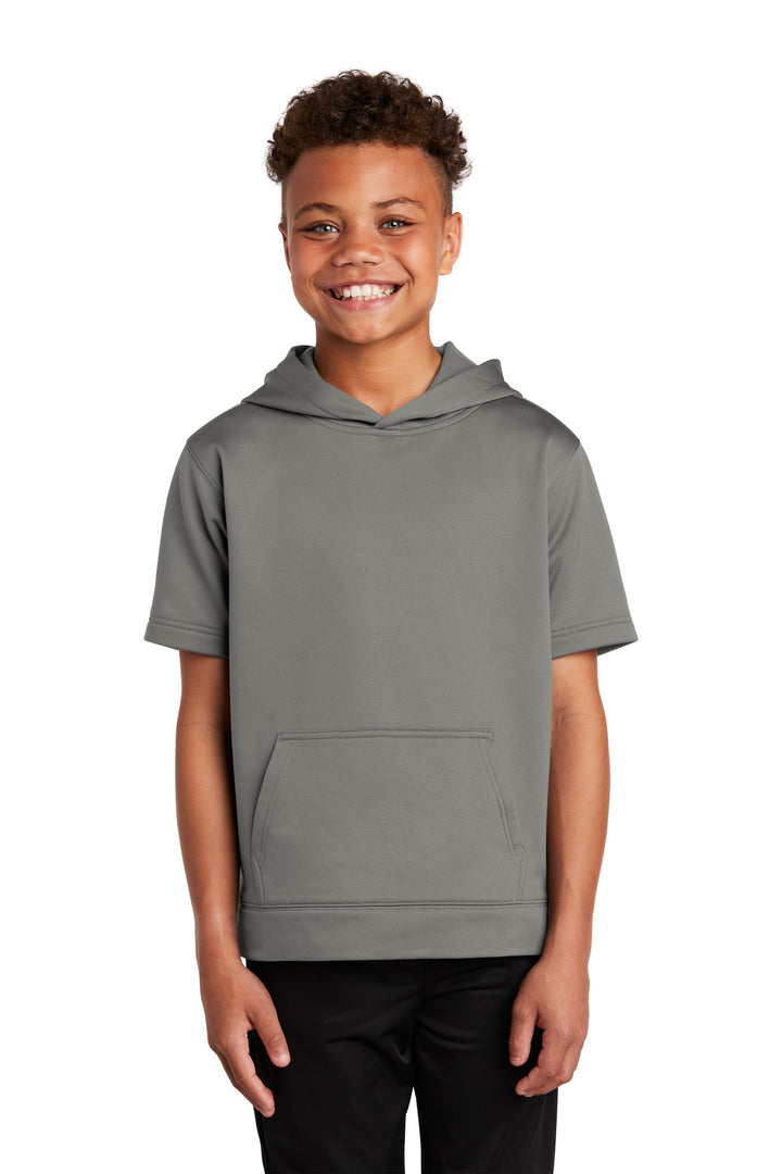Sport-Tek ¨ Youth Sport-Wick ¨ Fleece Short Sleeve Hooded Pullover. YST251