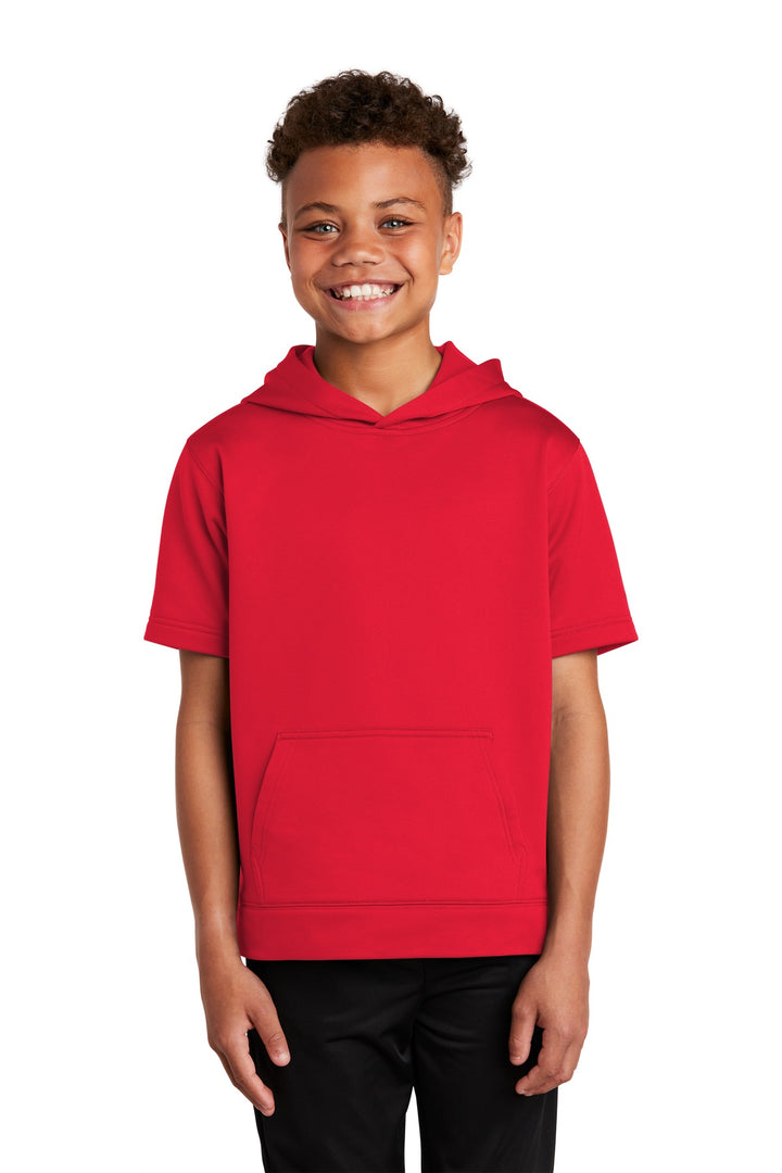 Sport-Tek ¨ Youth Sport-Wick ¨ Fleece Short Sleeve Hooded Pullover. YST251