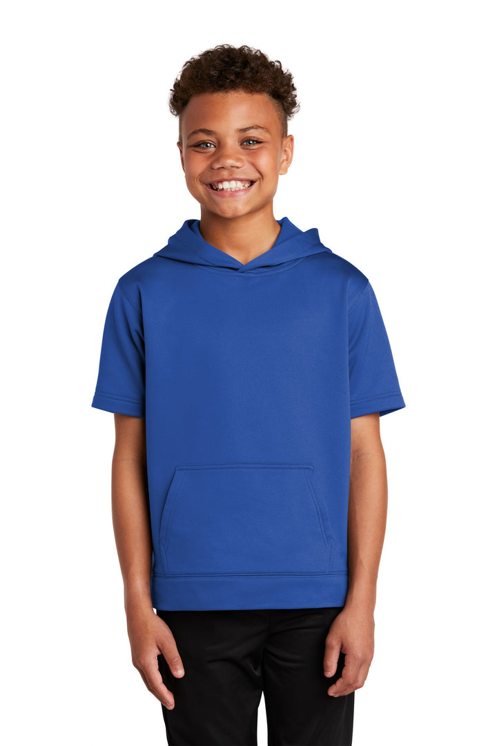 Sport-Tek ¨ Youth Sport-Wick ¨ Fleece Short Sleeve Hooded Pullover. YST251
