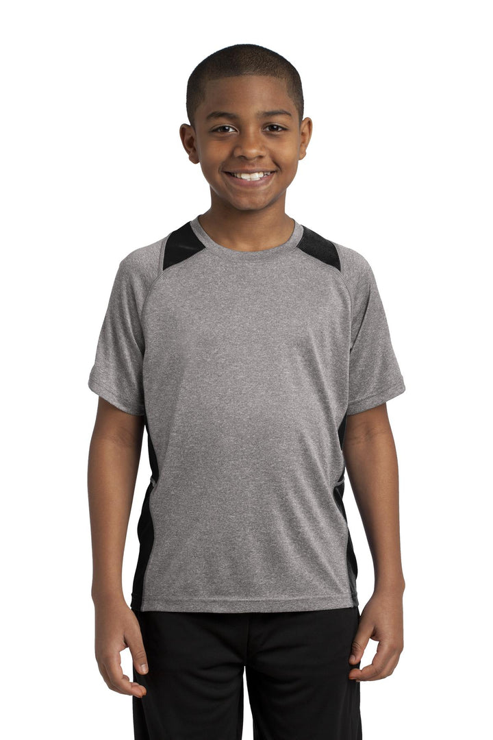 Sport-Tek¨ Youth Heather Colorblock Contender™ Tee. YST361