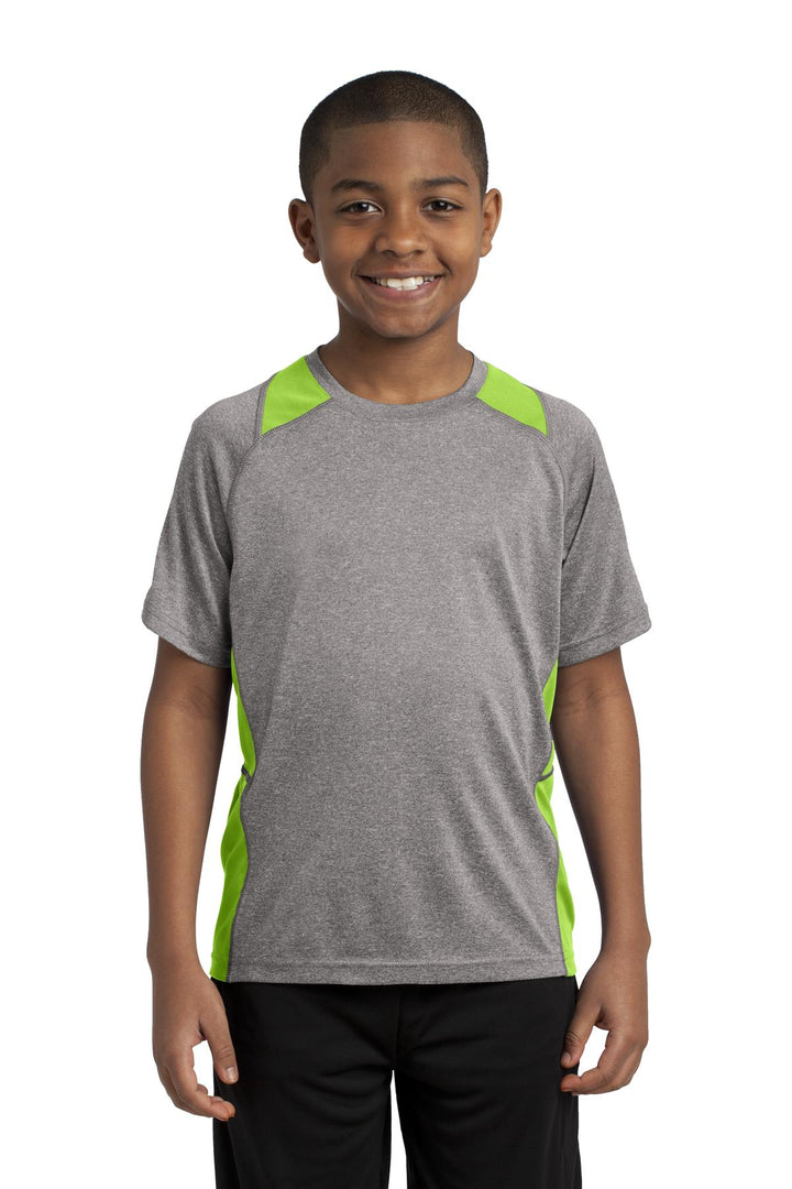 Sport-Tek¨ Youth Heather Colorblock Contender™ Tee. YST361