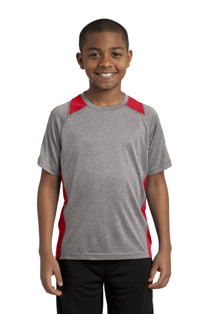 Sport-Tek¨ Youth Heather Colorblock Contender™ Tee. YST361
