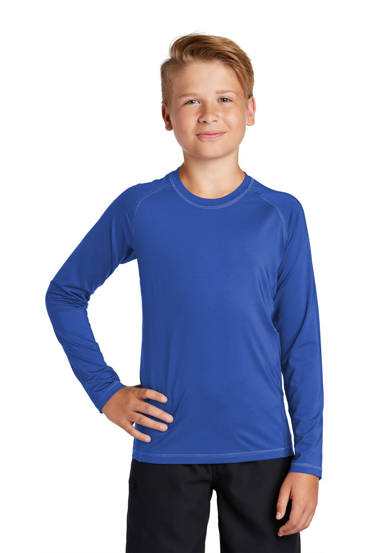 Sport-Tek ¨ Youth Long Sleeve Rashguard Tee. YST470LS