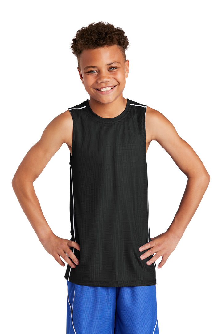 Sport-Tek¨ Youth PosiCharge¨ Mesh Reversible Sleeveless Tee. YT555