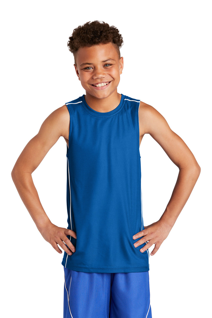 Sport-Tek¨ Youth PosiCharge¨ Mesh Reversible Sleeveless Tee. YT555