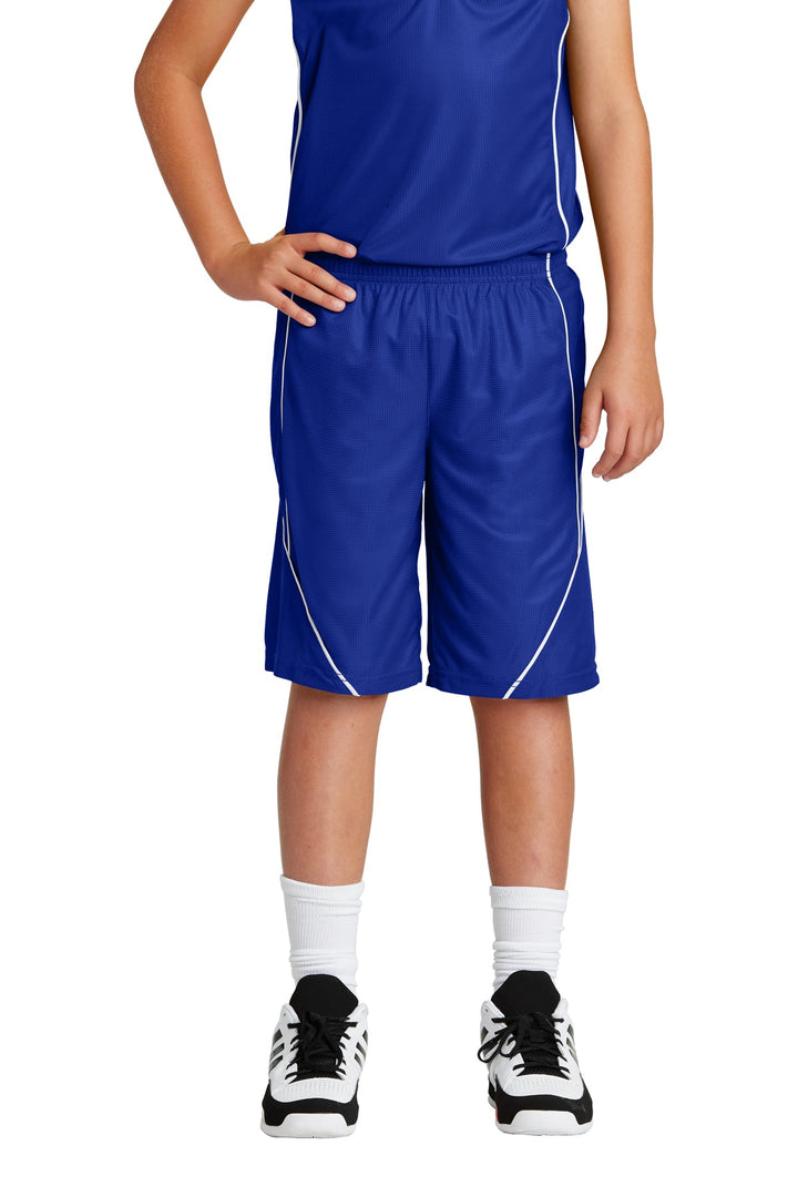 Sport-Tek¨ Youth PosiCharge¨ Mesh Reversible Spliced Short. YT565